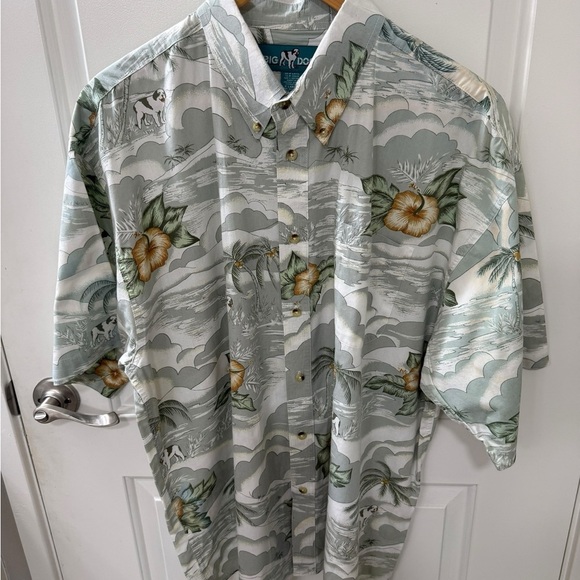 Big Dogs Hawaiian Shirt Size Extra Large 100% Cotton Button Down Beach Casual - Picture 1 of 6